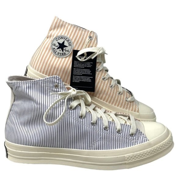 Converse Other - Converse Chuck 70 Retro Shoes Men's Stripes Canvas Skate High A00457C-WWSPBRBW